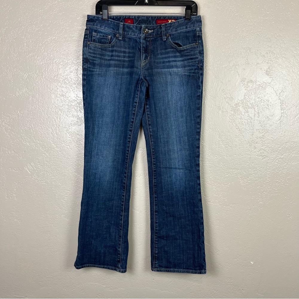 X2‎ Quality Denim Women's Size 6 P Dark Wash Bootcut Blue Jeans Low Rise Stretch